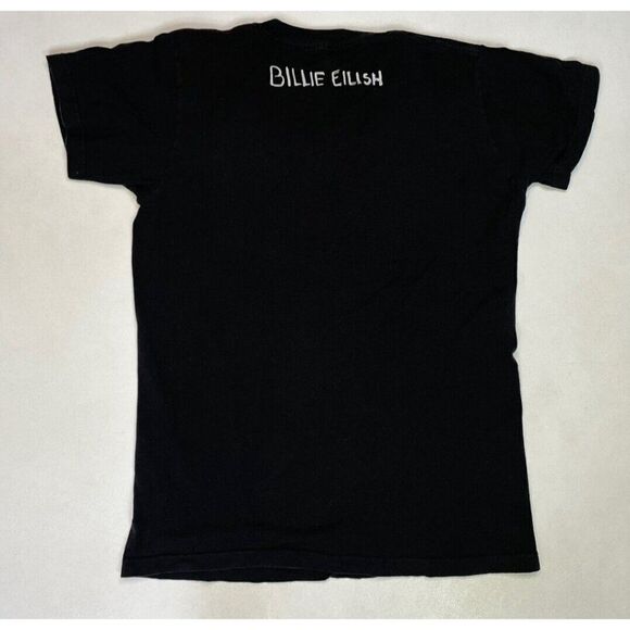 Billie Eilish Graphic T-shirt Women Small Black Short Sleeve Music Tour Merch - Picture 3 of 6